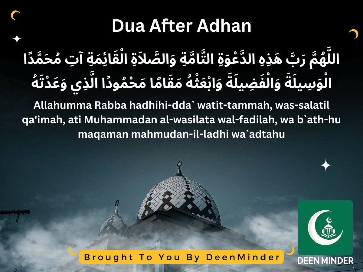 Dua after azan: what is the recommended dua after adhan i should recite? 4 dua after Adhan, recommended dua after Adhan