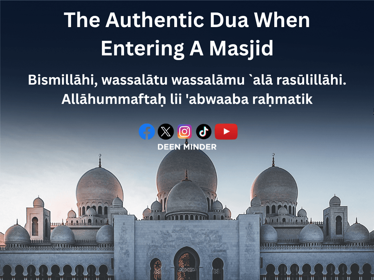 dua when entering a mosque, authentic dua for entering a Masjid