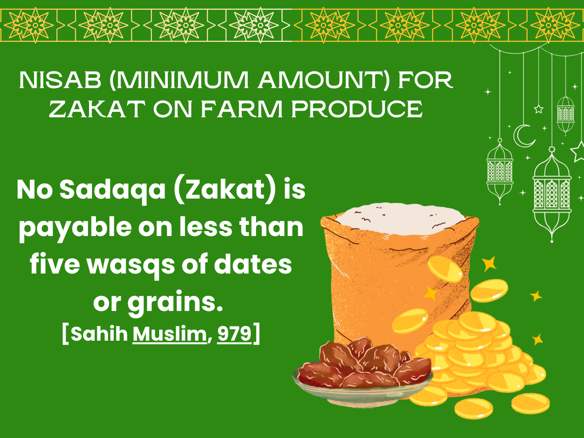Zakat on agricultural produce, Zakat on farm produce, Zakat on crop